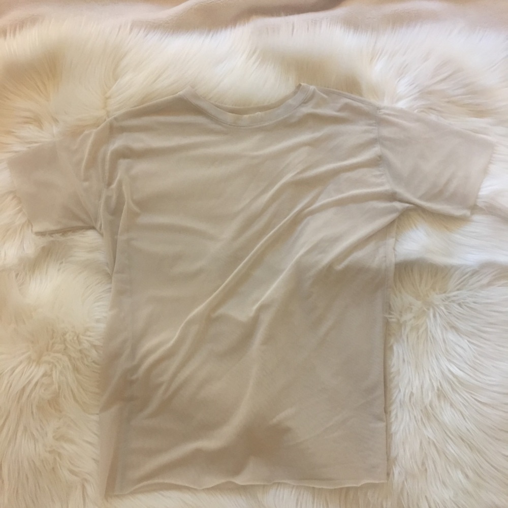 Sheer mesh nude t-shirt